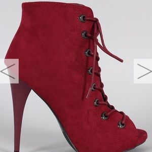 Burgundy boots